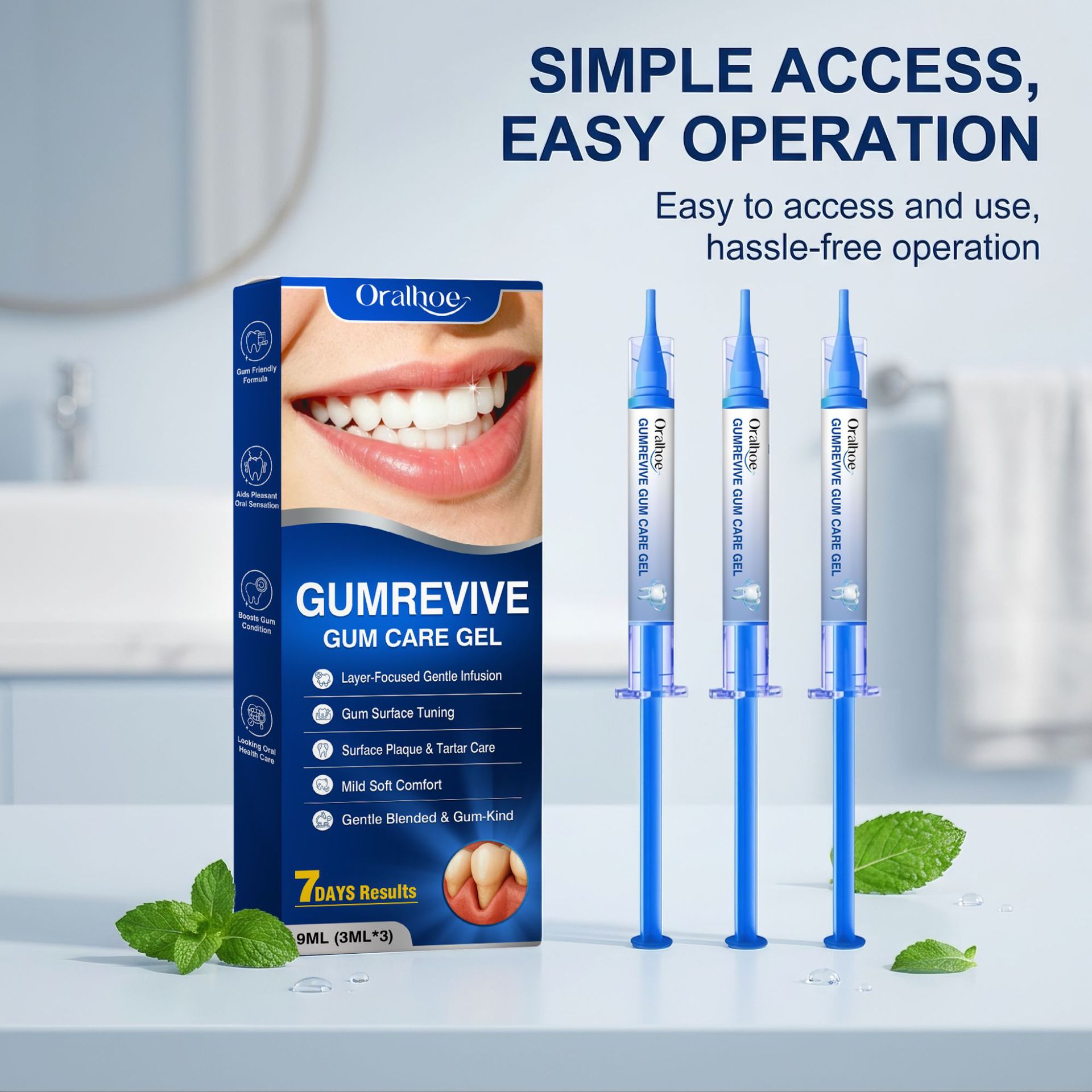 Teeth Whitening Foam - Gel de soin buccal, kit de