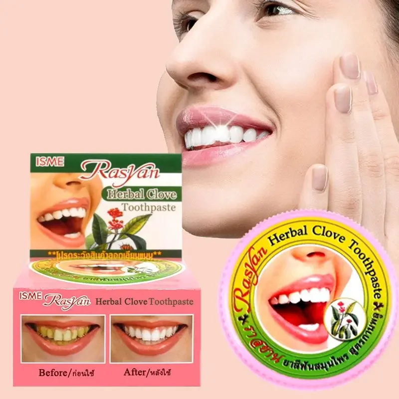 Teeth Whitening Results - Poudre dentaire thaïlandaise au clou de