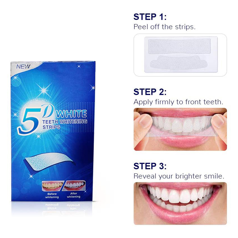 Bandelettes blanchissantes 5D  - Teeth Whitening Results avis et prix